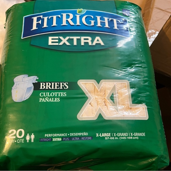 Medline FitRight Ultra Adult Unisex Briefs Diapers - 20 Count XL - Picture 3 of 6
